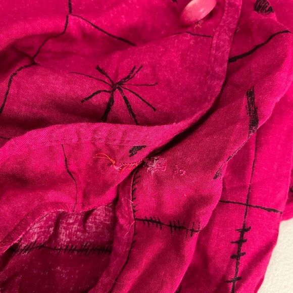 CM Shapes Blouse Women's Pink Printed Button Up Artsy 3/4 Sleeve Top Tunic - Picture 11 of 11